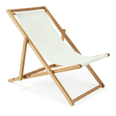 China Folding Sling Chair Outdoor Portable Wooden Folding Beach Chair for sale