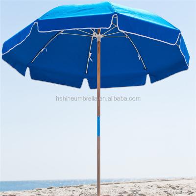 China Beach Wooden Beach Umbrella\patio\garden\luxury outdoor 7.5ft sun shade ash pole for sale