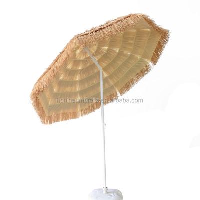 China Hawaiian Style Beach / Beach Villa 200cm Thatched Patio Umbrella Natural Color for sale