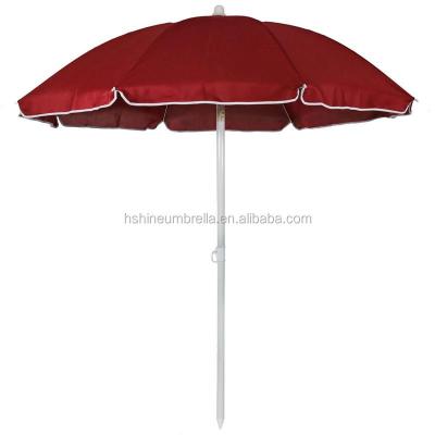 China Small Plastic Outdoor Furniture 180cm Stainless Steel Beach Sun Shade Outdoor Parasol With Tilt for sale