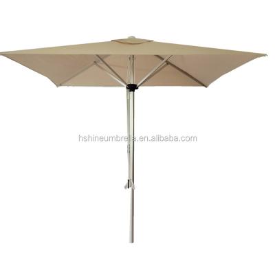 China Restaurant/Cafe/Garden Resort/Bear/Patio Square Outdoor Promotion 2M Sun Shade Aluminum Advertising Umbrella For Cafe Shop for sale