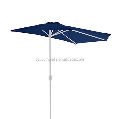 China With air-ducted 9' feet outdoor half wall patio umbrella with crank mechanism for balcony for sale