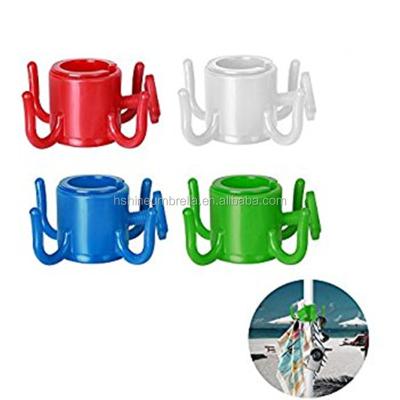 China Adjustable And Durable Beach Umbrella Accessories Plastic Hanging Hook For Clothes /Hats/Bags for sale