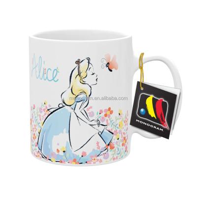 China DISNEY Disposable ALICE IN WONDERLAND TRAVEL COFFEE WATER AND MILK CERAMIC MUGS 11 fl oz POPULAR CUTE for sale