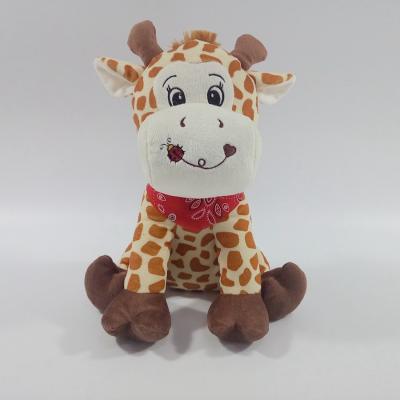 China Plush unstuffed plush toys plush toy skin without filling plush deer with scarf for crane machine for sale