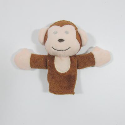 China Stuffed plush monkey finger puppets, customized toys, CE/ASTM safety stardard for sale