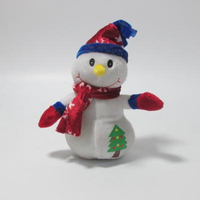 China Christmas Stuffed Plush Toys / Medium Size Christmas Snowman With Hat And Scarf for sale