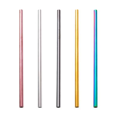 China Wholesale Viable And Customized Packaging Straw 8mm215mm And Environmental Protection Accessories 304 Stainless Steel Multi Color Stainless Steel Straws for sale