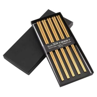 China Viable wholesale high quality decorative stainless steel 304 chopstick sets for sale