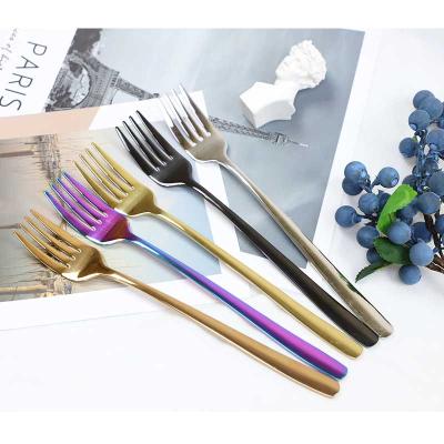 China Good Sale 304 Stainless Steel Metallizing Colored Colored Sustainable Fork Fork for sale