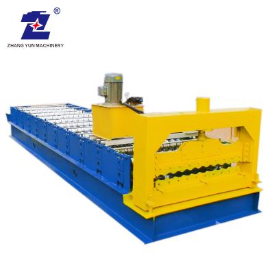 China Construction Projects ZY Reinforcement Material Machinery Automatic Metal Panel And Corrugated Colored Wall Sheet Roof Panel Roll Forming Machine for sale