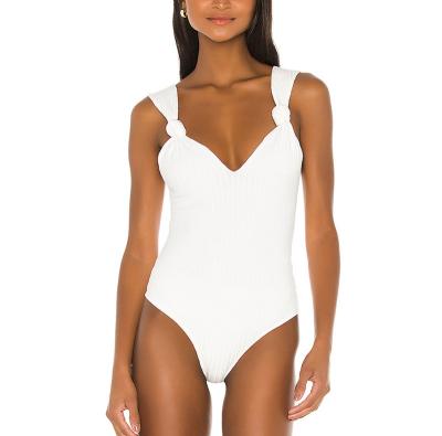 China QUICK DRY Sleeveless White Strap Solid Color Fashion One Piece Jumpsuit for sale