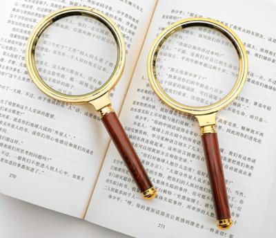 China HD Glass Handheld Magnifying Glass 10 Times Outdoor Students And Elderly Reading for sale