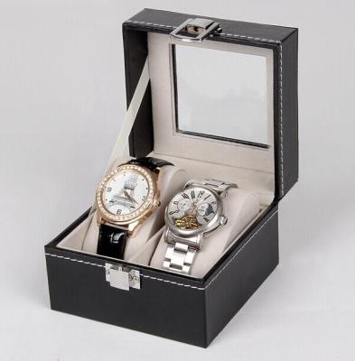 China newstyle promotion couples leather watch box/double leather watch case for sale