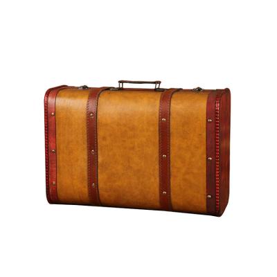 China Custom European Display Storage Decoration Vintage Style Display Suitcase Box Luggage for sale