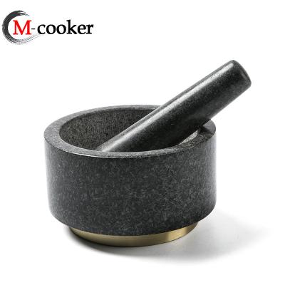 China Viable Marble Mortar and Pestle Set Small Kitchen Grinder Garlic Dried Fruit Marble Stone Herbs and Spices Marble Grinder and Grinder for sale