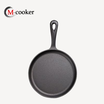 China 25 Cm Pre Seasoned La Sera Cookware Frying Pan Cast Iron Shallow Frying Pan for sale