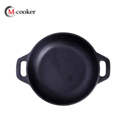 China Modern cast iron cookware round pizza pan preseasoned liner pie baking pan for sale