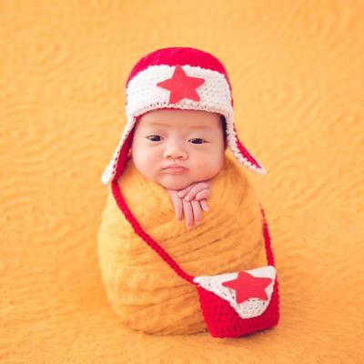 China Fashion\New Hot Sale Comfortable Baby Knitted Hat Baby Knitted Red Army Hat Bag Costume Baby Photography Props for sale