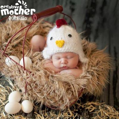 China JOINT Baby Photo Props Skein Crochet Knitted Baby Chick Hat for sale