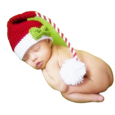 China Jacquard Pattern Photography Joint Newborn Props Baby Christmas Newborn Hats Wholesale And Retail for sale