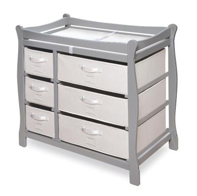 China Modern Baby Diaper Furniture Baby Changing Table with 6 Drawers for sale