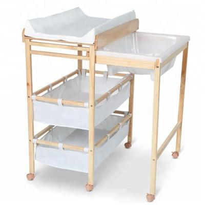 China Polyester Safety Solid Wood Baby Room Furniture Designs Changing Table for sale