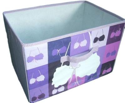 China Foldable fabric storage bin with lid, closet storage bin for shelves, stackable storage boxes for clothes for sale