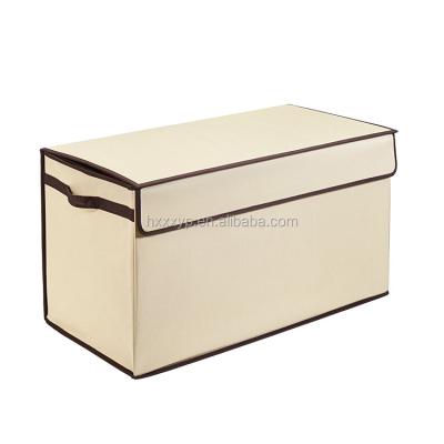 China Good quality folding custom made toy home storage box non woven fabric foldable storage box for sale