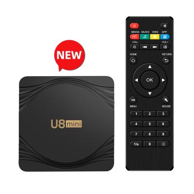 China 4K Latest Junuo Mini Single Set-Top Box U8 Chipset S905W Design Amlogic S905W OTT Smart TV Box for sale