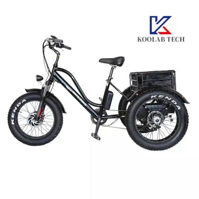 China Koolab Steel Technology Dropshipping Powerful Electric Tricycles International Strong Powered Bicycle 3 Wheeler Electric Bike Thre Fat for sale