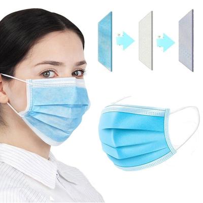 China Factory Price Adult Medical Filter Disposable 3 Ply Earloop Face Mask Cloth Nonwoven Soft Melt-Blown Adult Class II for sale