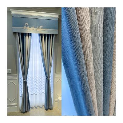 China Blackout Factory Outlet Hot Selling One Piece Polyester Blackout Curtain Soft 100% Soft Fabric for sale