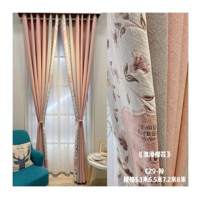 China Latest Fashion Blackout Curtain Living Room Designs Polyester Luxury Jacquard Blackout Curtain Ready Made Curtain for sale