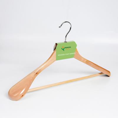 Κίνα Wholesale Natural Hangers Minimalist High Quality Custom Cheap Cloth Manufacturer Wooden Coat Hanger προς πώληση