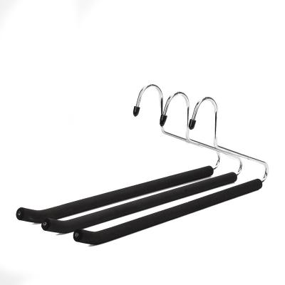 중국 CLASSIC Multifunctional Thicken Black Foam Metal Trouser Scarf Towel Hanger 판매용