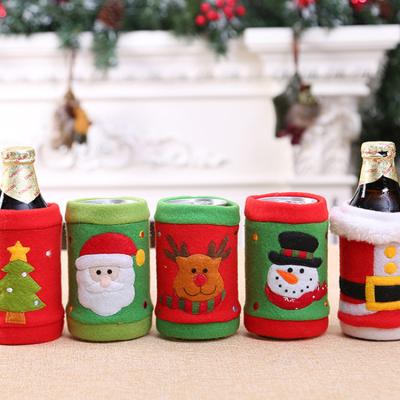 China Christmast Ornament Christmas Santa Gift Beer Soda Cola Decorations Can Bottle Cover For Christmas Ornament à venda