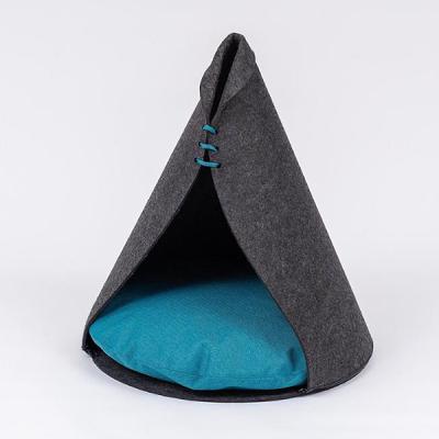 China Viable Wholesale Cheap Pet Bed Dog Custom Felt Comfortable Cat Cave Bed For Pets for sale