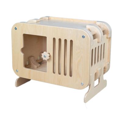 China Sustainable Modern Indoor Furniture Handmade Carriers Small Animal Dog Cabinet Houses Pet Cages for sale