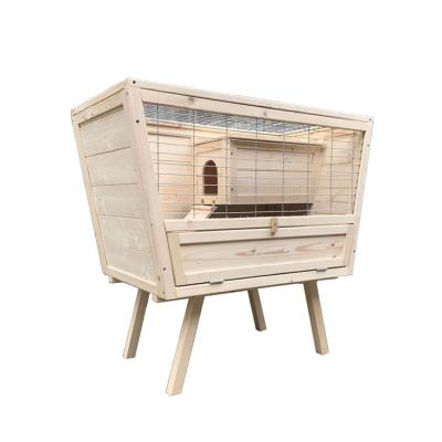 China High Quality Sustainable Bunny Cage Rabbit Wooden House Indoor Wooden Hutches With Small House for sale