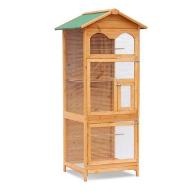 Κίνα Eco-Friendly Breathable Outdoor Bird House Aviary Parrot Aviary Large Wooden Bird Cage προς πώληση