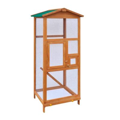 China Large Sustainable Outdoor Wooden Vertical Parrot Cage Bird Houses With Doors And Stairs zu verkaufen