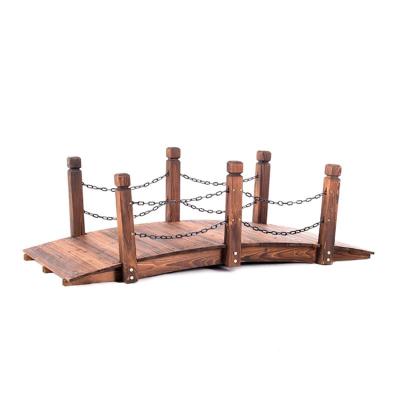 China Easily Assembled Decorative Wooden Bridge Cedar Garden Bridge Outdoor Garden Pond for sale