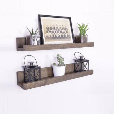 China (Other) Modern Rustic Wall Mounted Adjustable Floating Shelves All Wall Wood Shelves For Bedroom Bathroom Family Room Kitchen for sale