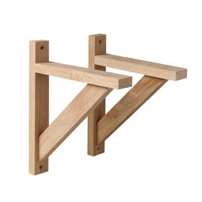 China Easy Install Pine Birch Oak Beech Wood Shelf Bracket And Braces Wall Wood Brackets for sale