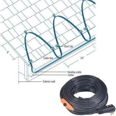 China Modern 120v Individual Roof Gutter Snow Regulating Melting Heating Cable for sale