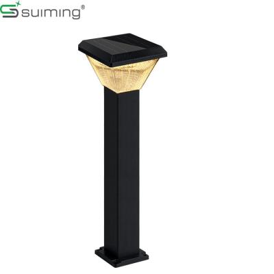 China 2022 New Garden Factory Direct Sales Outdoor Led Solar Powered Fence Lawn Pillar Light Garden Led Solar Light for sale