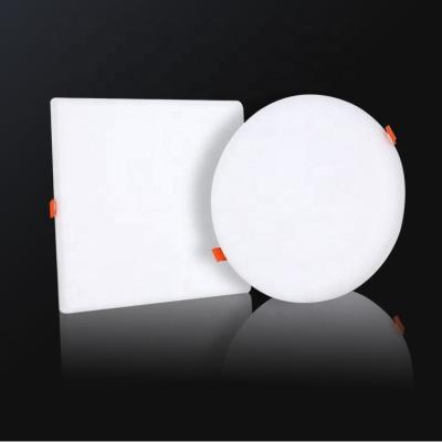 China Hot Sale Industrial Adjustable Adjustable Recessed Surface Mounted DC 24v High Efficiency Desktop Smart White Round Led Panel Light for sale