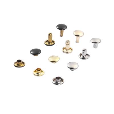 China YFXC 7*7mm /8*8mm double side rivet foot rivets antique brass rivet for luggage or shoes YFXC-33 black for sale