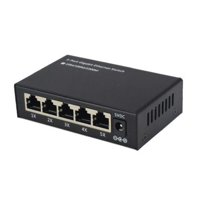 China POE NST-GZ-511 Mini Network Transmission Fiber Optic Equipment 5 Gigabit Iron Box Monitoring Change Port Network Switch for sale